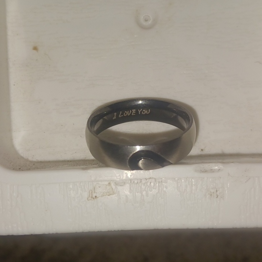 One Half Heart Couple Ring